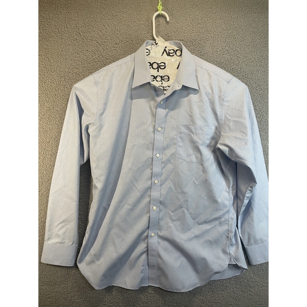 J Crew‎ Mens Dress Shirt XL Solid Blue  Long Sleeve Casual